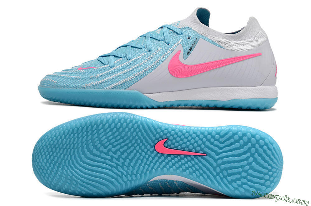 Nike Phantom GX 2 Elite IC Low-Tops Football Shoes - Blue/White/Pink 0