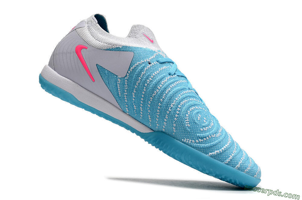 Nike Phantom GX 2 Elite IC Low-Tops Football Shoes - Blue/White/Pink 4