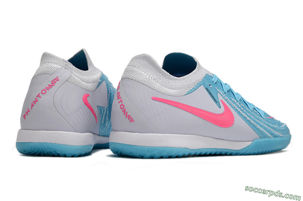 Nike Phantom GX 2 Elite IC Low-Tops Football Shoes - Blue/White/Pink 6