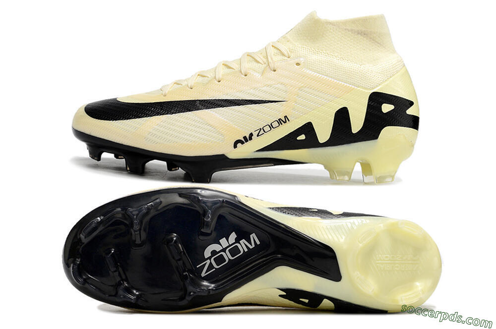 Nike Air Zoom Mercurial Superfly 9 Elite FG High-Tops Football Boots - Beige/Black 0