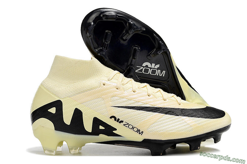 Nike Air Zoom Mercurial Superfly 9 Elite FG High-Tops Football Boots - Beige/Black 1