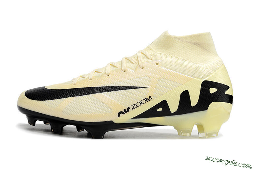 Nike Air Zoom Mercurial Superfly 9 Elite FG High-Tops Football Boots - Beige/Black 2