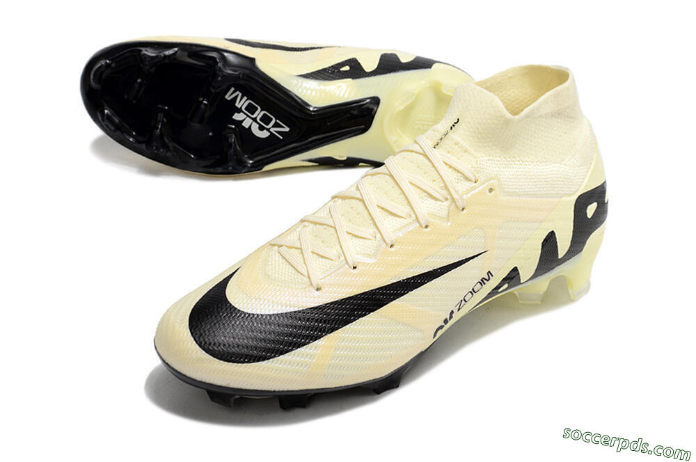 Nike Air Zoom Mercurial Superfly 9 Elite FG High-Tops Football Boots - Beige/Black 3