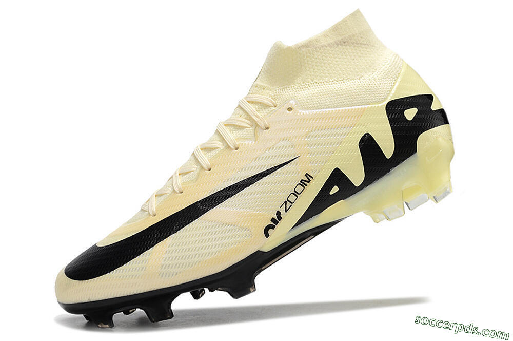 Nike Air Zoom Mercurial Superfly 9 Elite FG High-Tops Football Boots - Beige/Black 5