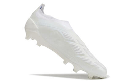 Adidas Predator Elite Laceless FG Low-Tops Football Boots - White/Blue