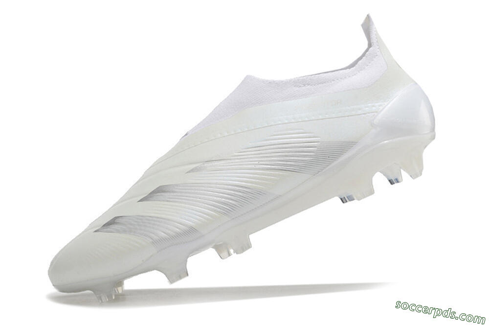 Adidas Predator Elite Laceless FG Low-Tops Football Boots - White/Silver 5