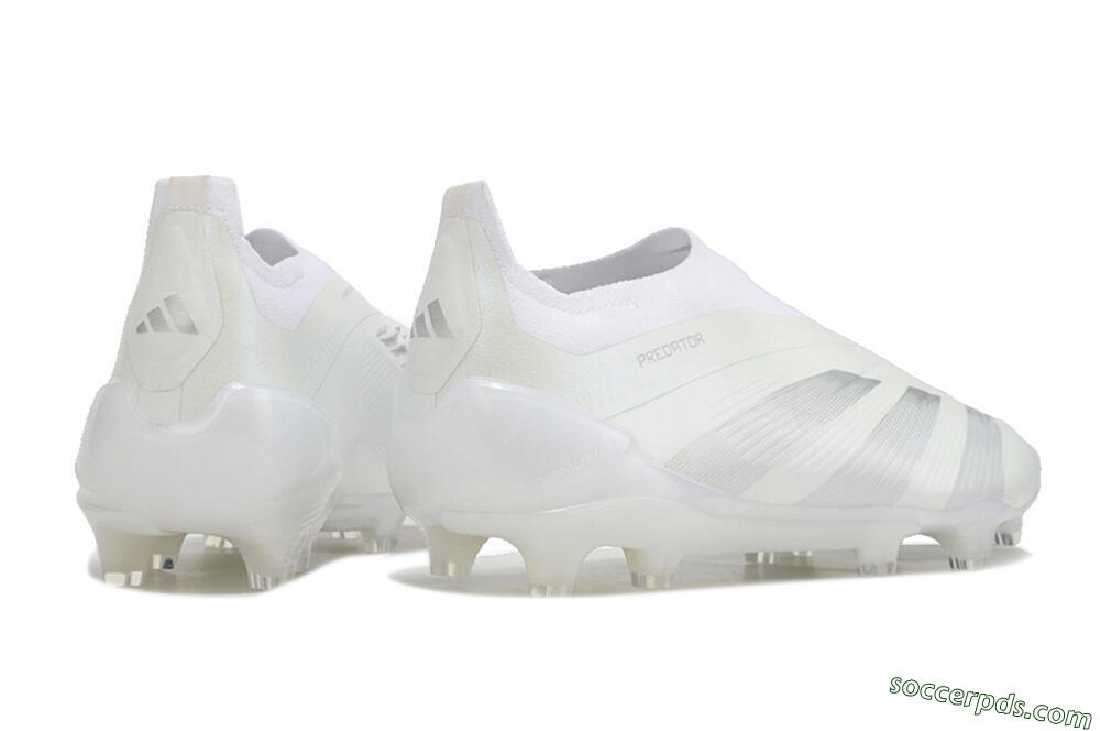 Adidas Predator Elite Laceless FG Low-Tops Football Boots - White/Silver 6