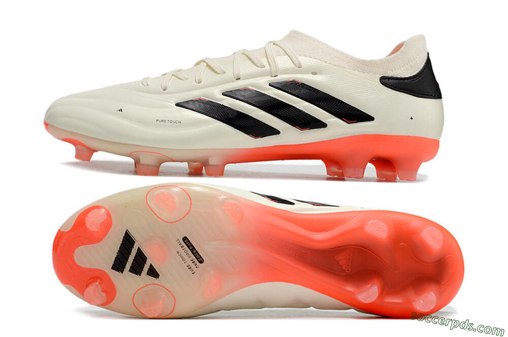 Adidas Copa Pure 2+ FG Low-Tops Football Boots - Beige/Black/Red 0