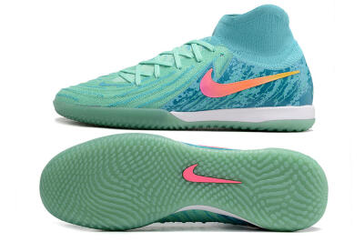 Nike Phantom Luna Elite NU IC High-Tops Football Shoes - Jade/Pink/Orange