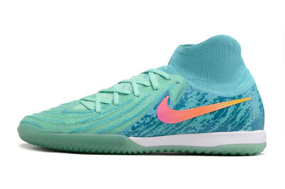 Nike Phantom Luna Elite NU IC High-Tops Football Shoes - Jade/Pink/Orange