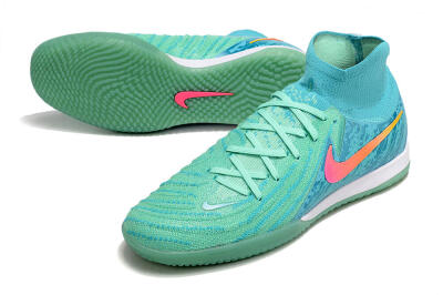 Nike Phantom Luna Elite NU IC High-Tops Football Shoes - Jade/Pink/Orange