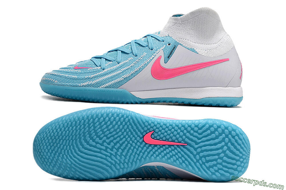 Nike Phantom Luna Elite NU IC High-Tops Football Shoes - Blue/White/Pink 0