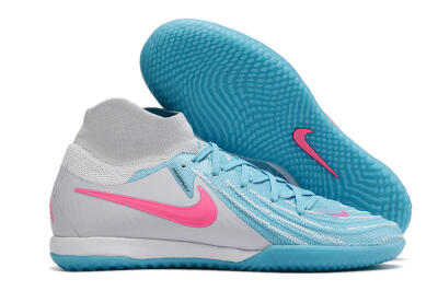 Nike Phantom Luna Elite NU IC High-Tops Football Shoes - Blue/White/Pink