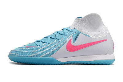 Nike Phantom Luna Elite NU IC High-Tops Football Shoes - Blue/White/Pink