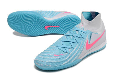 Nike Phantom Luna Elite NU IC High-Tops Football Shoes - Blue/White/Pink