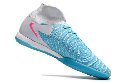 Nike Phantom Luna Elite NU IC High-Tops Football Shoes - Blue/White/Pink