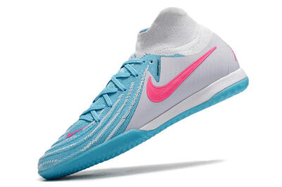 Nike Phantom Luna Elite NU IC High-Tops Football Shoes - Blue/White/Pink