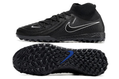 Nike Phantom Luna Elite NU TF High-Tops Football Shoes - Black/White/Blue