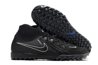Nike Phantom Luna Elite NU TF High-Tops Football Shoes - Black/White/Blue
