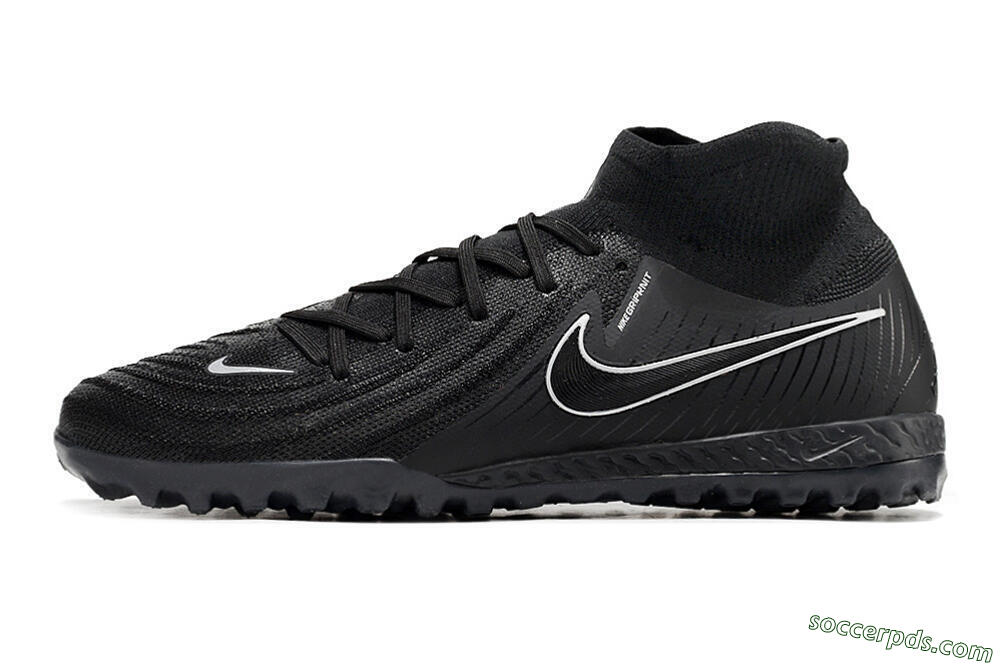 Nike Phantom Luna Elite NU TF High-Tops Football Shoes - Black/White/Blue 2