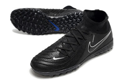 Nike Phantom Luna Elite NU TF High-Tops Football Shoes - Black/White/Blue