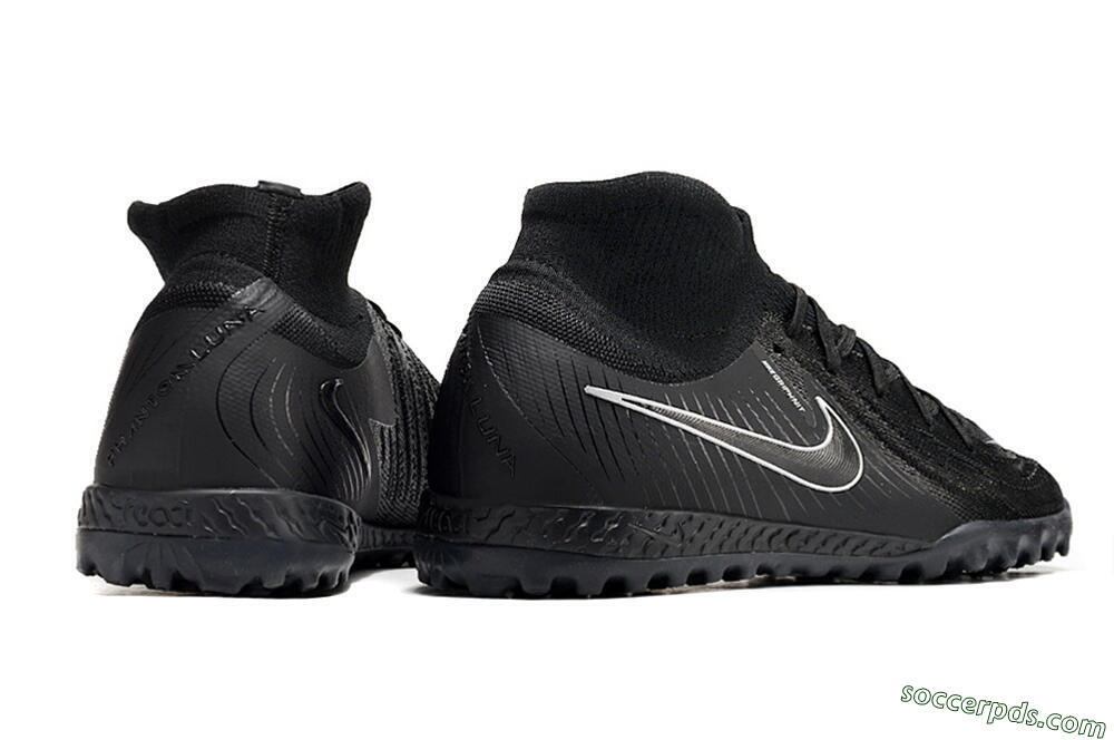 Nike Phantom Luna Elite NU TF High-Tops Football Shoes - Black/White/Blue 6