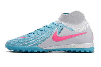 Nike Phantom Luna Elite NU TF High-Tops Football Shoes - Blue/White/Pink