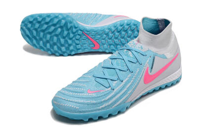 Nike Phantom Luna Elite NU TF High-Tops Football Shoes - Blue/White/Pink