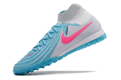 Nike Phantom Luna Elite NU TF High-Tops Football Shoes - Blue/White/Pink