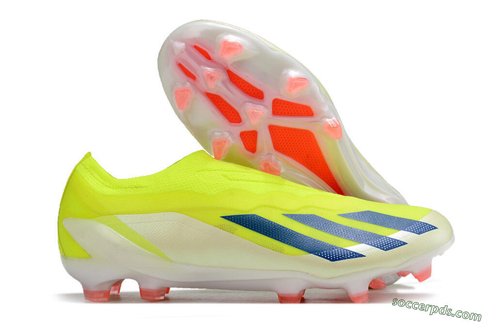 Adidas X Crazyfast+ Laceless FG Low-Tops Football Boots - Yellow/Blue/Red 1