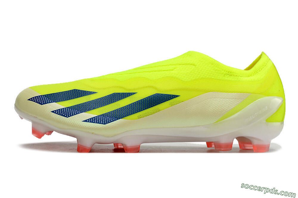 Adidas X Crazyfast+ Laceless FG Low-Tops Football Boots - Yellow/Blue/Red 2