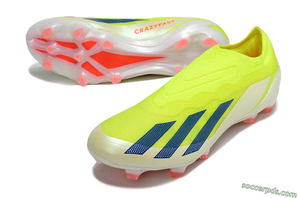 Adidas X Crazyfast+ Laceless FG Low-Tops Football Boots - Yellow/Blue/Red 3