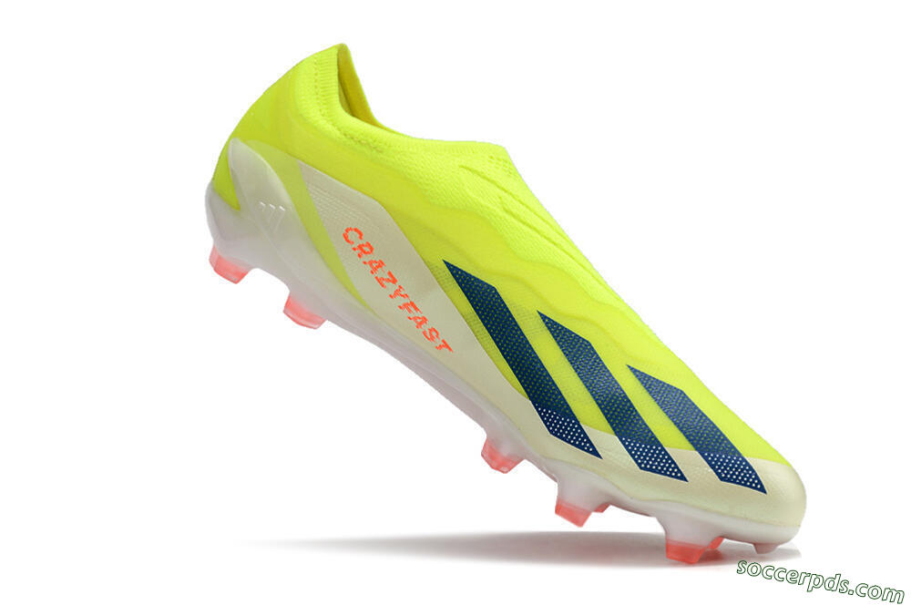 Adidas X Crazyfast+ Laceless FG Low-Tops Football Boots - Yellow/Blue/Red 4