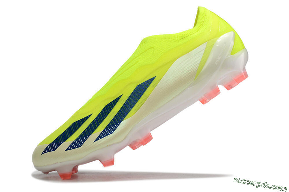 Adidas X Crazyfast+ Laceless FG Low-Tops Football Boots - Yellow/Blue/Red 5