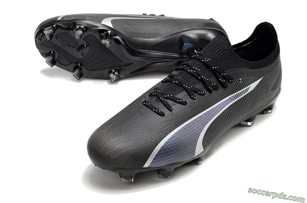 Puma Ultra Ultimate FG Low-Tops Football Boots - Black/Blue/White 3