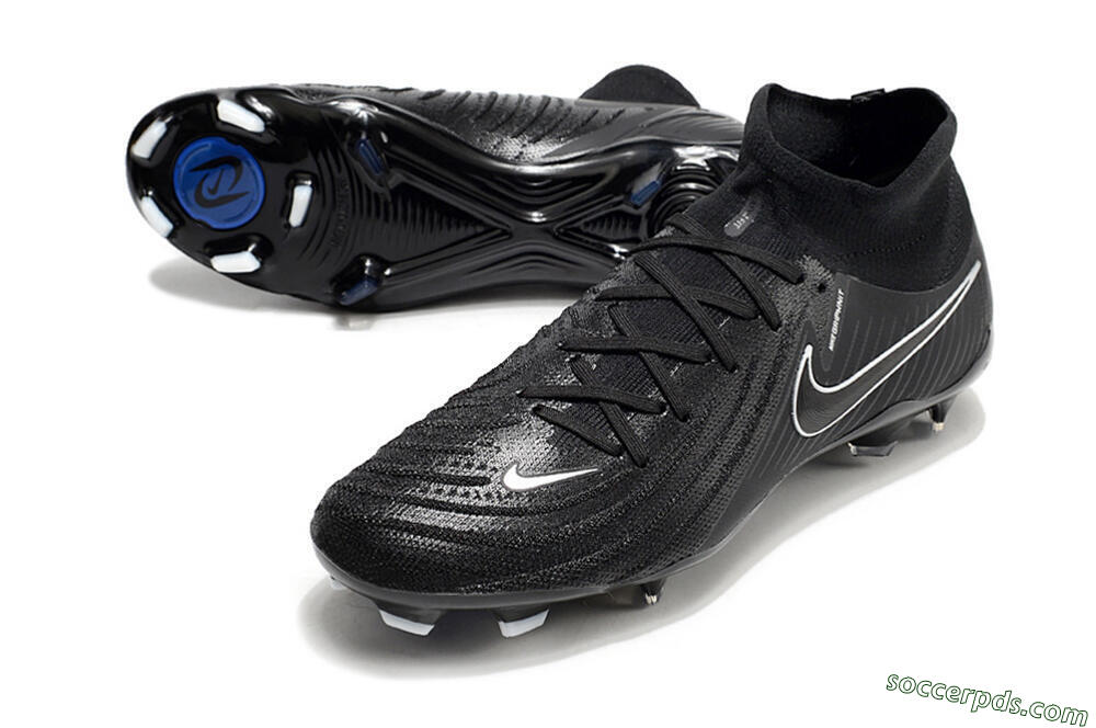 Nike Phantom Luna Elite FG High-Tops Football Boots - Black/White/Blue 3