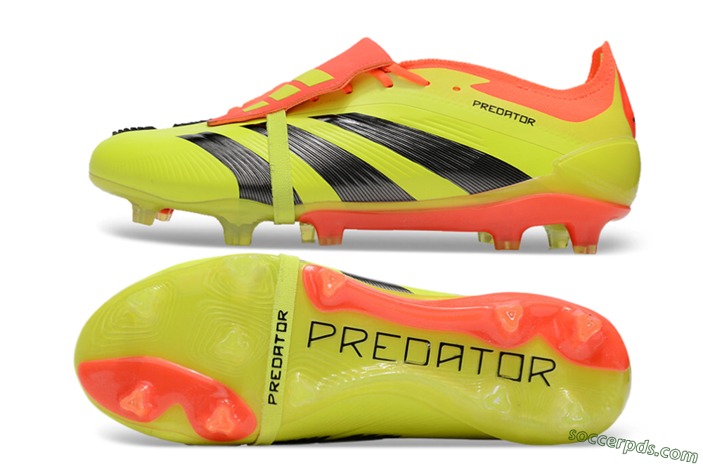 Adidas Predator Elite Foldover Tongue FG Low-Tops Football Boots - Yellow/Black/Red 0