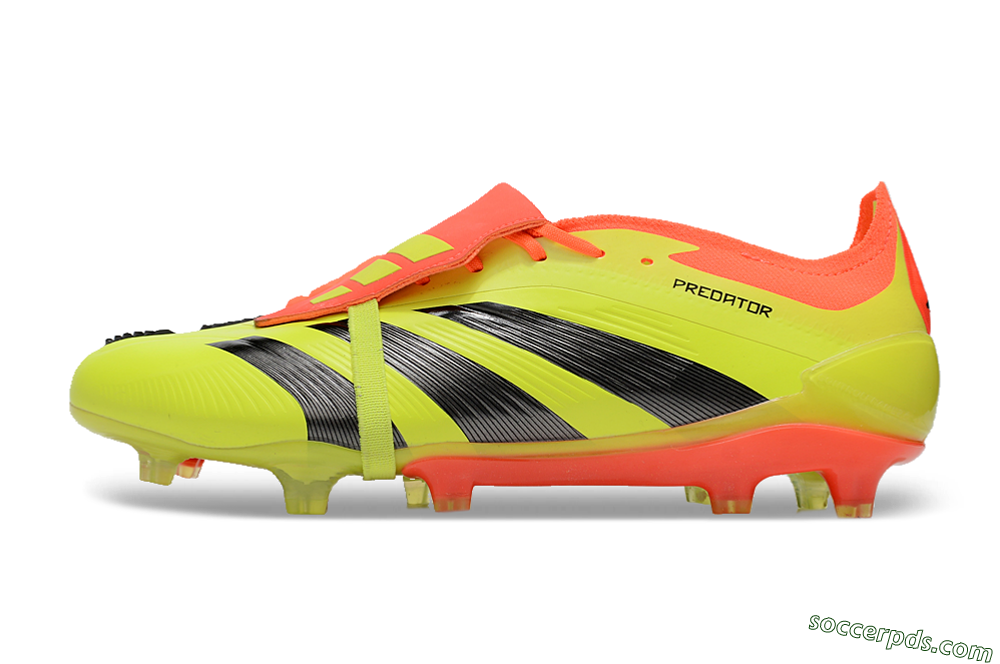 Adidas Predator Elite Foldover Tongue FG Low-Tops Football Boots - Yellow/Black/Red 2