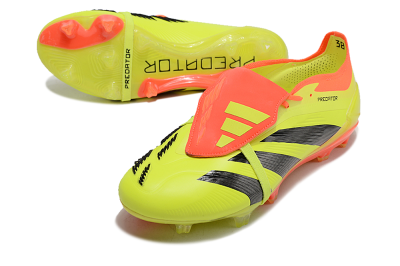 Adidas Predator Elite Foldover Tongue FG Low-Tops Football Boots - Yellow/Black/Red