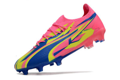 Puma Ultra Ultimate FG Low-Tops Football Boots - Pink/Blue/Yellow