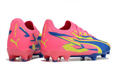 Puma Ultra Ultimate FG Low-Tops Football Boots - Pink/Blue/Yellow