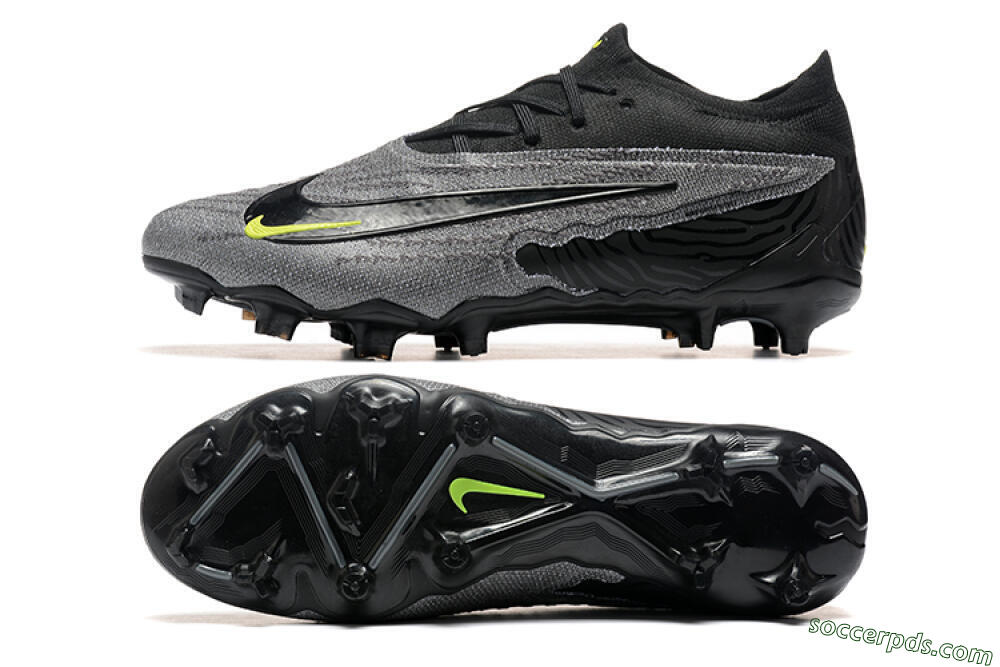 Nike Phantom GX Elite FG Low-Tops Football Boots - Black/Grey/Yellow 0