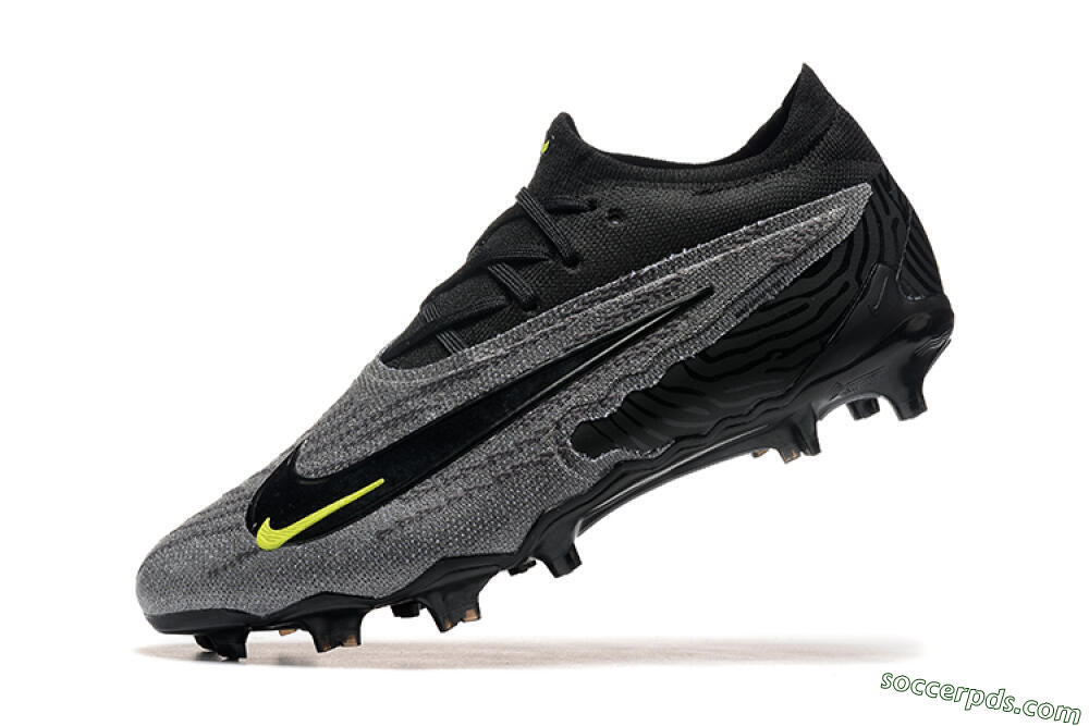 Nike Phantom GX Elite FG Low-Tops Football Boots - Black/Grey/Yellow 8