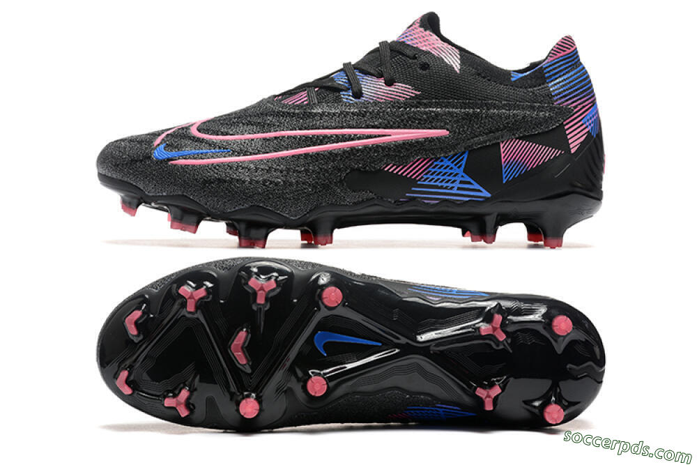 Nike Phantom GX Elite FG Low-Tops Football Boots - Black/Pink/Blue 0