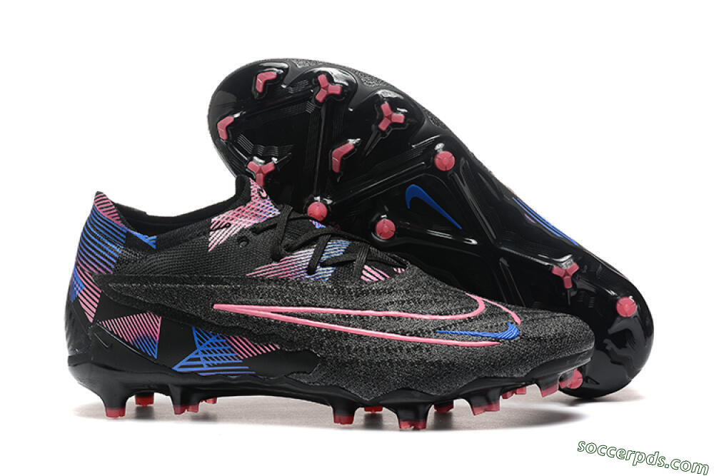Nike Phantom GX Elite FG Low-Tops Football Boots - Black/Pink/Blue 1
