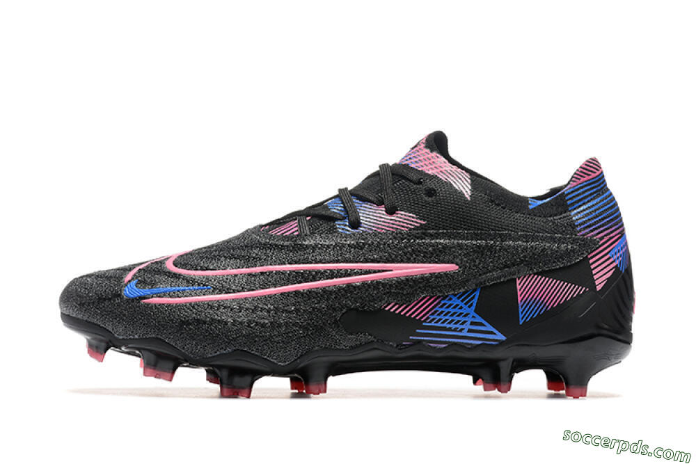 Nike Phantom GX Elite FG Low-Tops Football Boots - Black/Pink/Blue 2