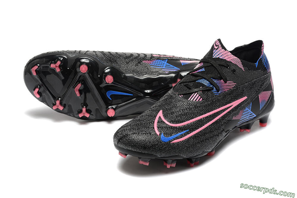 Nike Phantom GX Elite FG Low-Tops Football Boots - Black/Pink/Blue 3