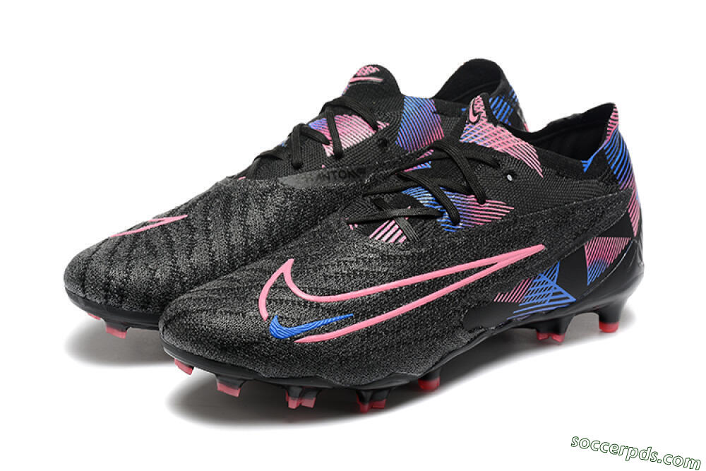 Nike Phantom GX Elite FG Low-Tops Football Boots - Black/Pink/Blue 5