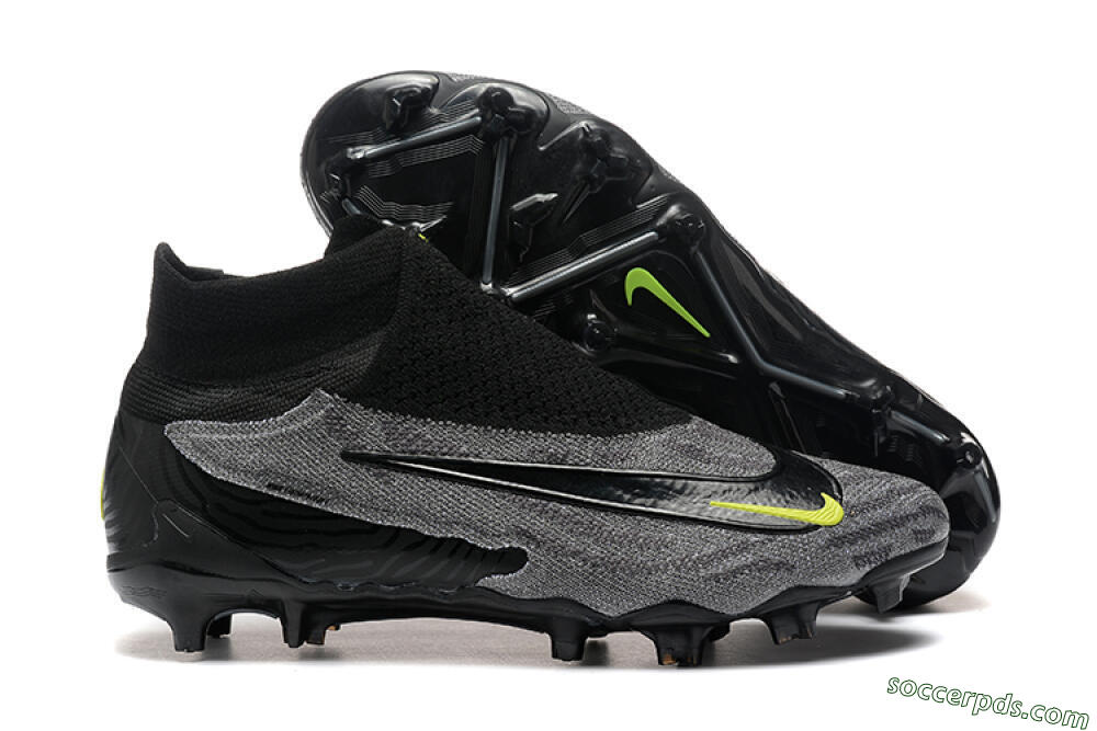 Nike Phantom GX Elite FG High-Tops Football Boots - Black/Grey/Yellow 1