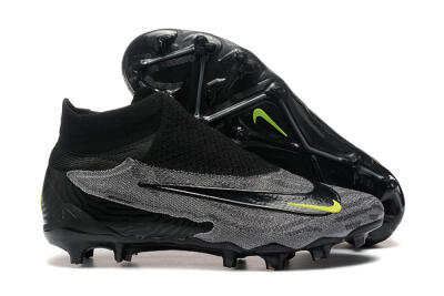 Nike Phantom GX Elite FG High-Tops Football Boots - Black/Grey/Yellow